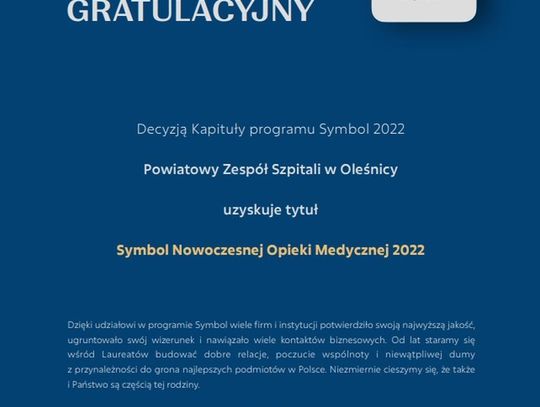 Szpital w Oleśnicy symbolem nowoczesnej opieki medycznej