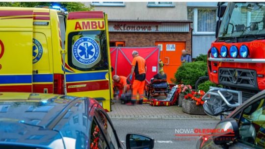 Mężczyzna wyskoczył z okna budynku przy Klonowej (AKTUALIZACJA)