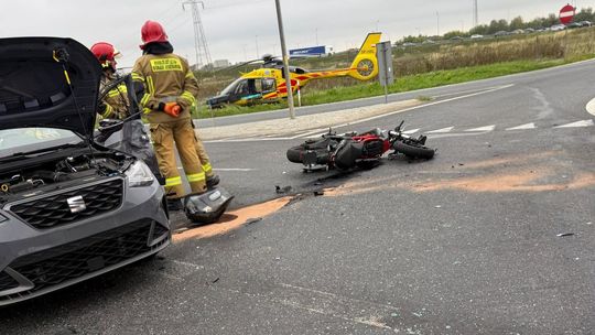 Tragiczny finał wypadku w Oleśnicy. 19-letni motocyklista nie przeżył