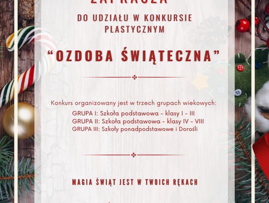 Konkurs plastyczny "Ozdoba świąteczna" w Oleśnicy