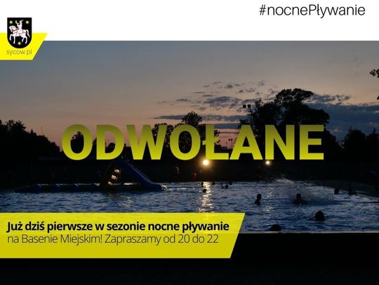 Pływanie odwołane