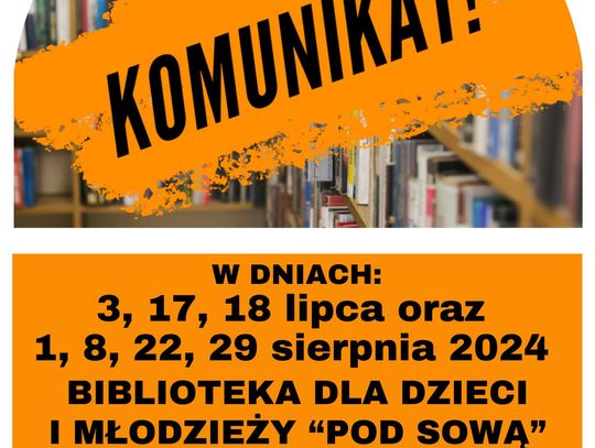 "Pod Sową" zmienia godziny pracy