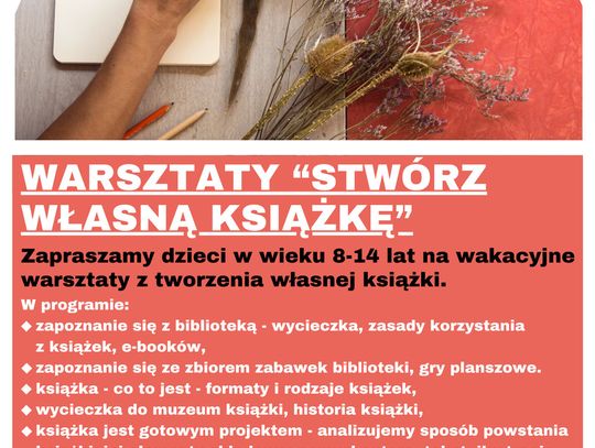 Letnie warsztaty z tworzenia książki