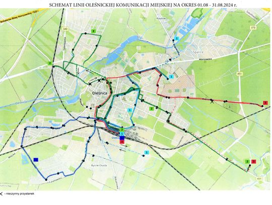 Uwaga, od 1 sierpnia zmiana w Oleśnickiej Komunikacji Miejskiej