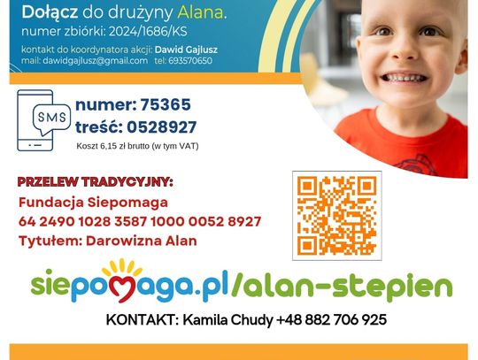 Startuje charytatywna sztafeta dla Alana Stępnia