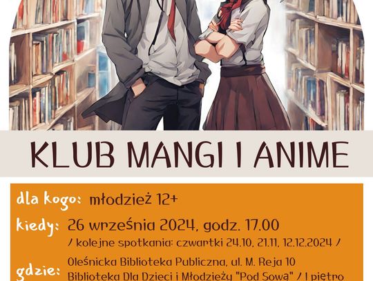 Biblioteka zaprasza na spotkania klubu mangi i anime