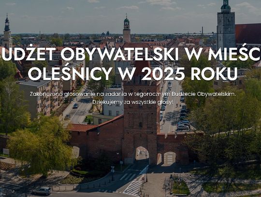 Oleśnicki Budżet Obywatelski 2025 zakończony! Kto wygrał?