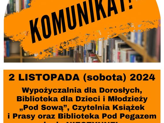 2 listopada nie idź do biblioteki