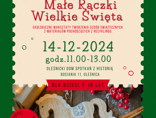 "Małe rączki - wielkie święta" - ekologiczne warsztaty dla dzieci