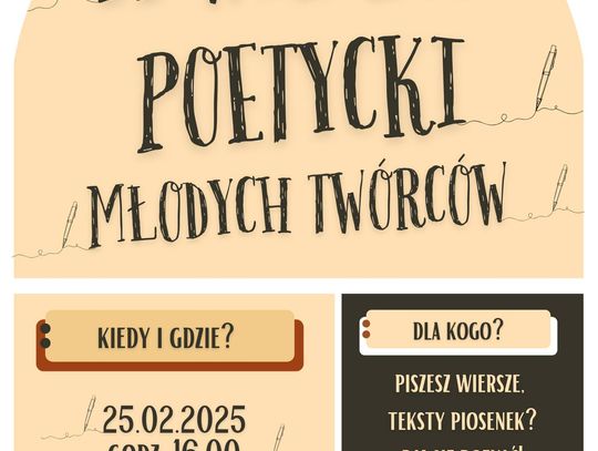 Biblioteka zaprasza na II Wieczór Poetycki Młodych Twórców