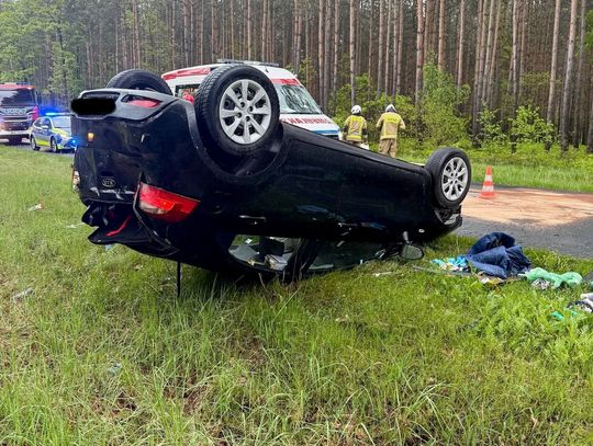 Wypadek na drodze Sosnówka - Miodary