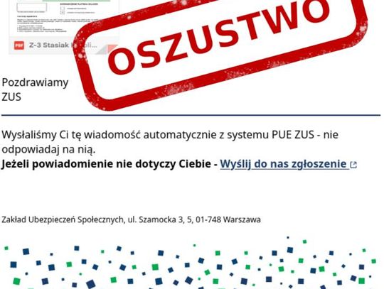 Takie pismo z ZUS to oszustwo!