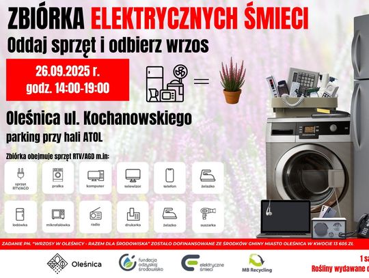 Oddaj stary telewizor, zużytą pralkę, zepsutą lokówkę i odbierz wrzos