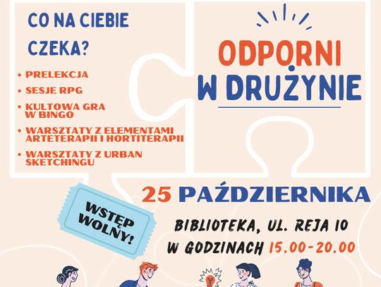 "Odporni w drużynie". Zgraja Oleśnica zaprasza do biblioteki