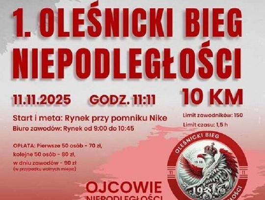 Zapisz się na Bieg Niepodległości w Oleśnicy