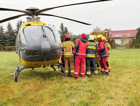Po chorego przyleciał śmigłowiec LPR