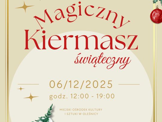Kiermasz świąteczny w Oleśnicy zaprasza na zakupy