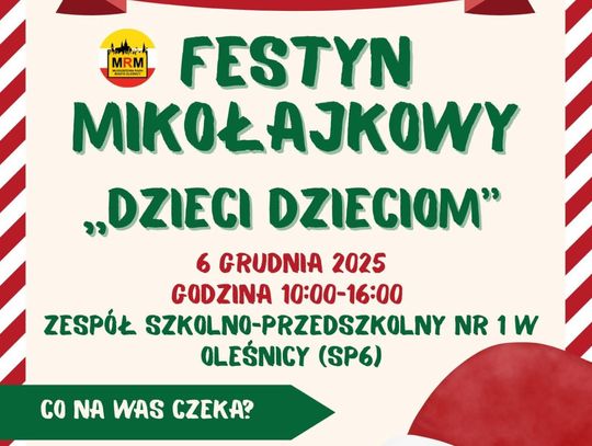 Na mikołajki zaprasza Młodzieżowa Rada Miasta Oleśnicy