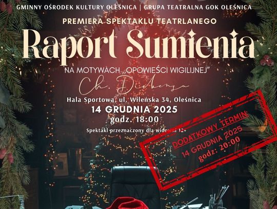 "Raport Sumienia" - ostatnie bilety do odebrania