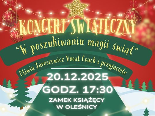 Zaproszenie na koncert świąteczny w ramach cyklu „Muzyka na Zamku”