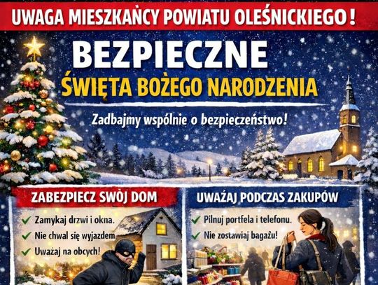 Policja apeluje: Bezpieczne Boże Narodzenie