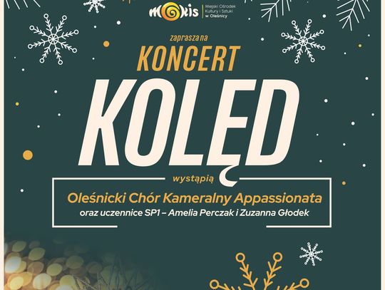 Oleśnica: Koncert kolęd na powitanie Nowego Roku Oleśnica: Koncert kolęd na powitanie Nowego Roku
