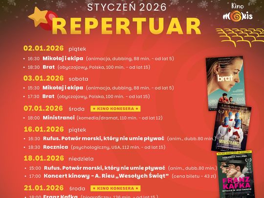 Kino MOKiS w Oleśnicy – repertuar na styczeń 2026 Kino MOKiS w Oleśnicy – repertuar na styczeń 2026
