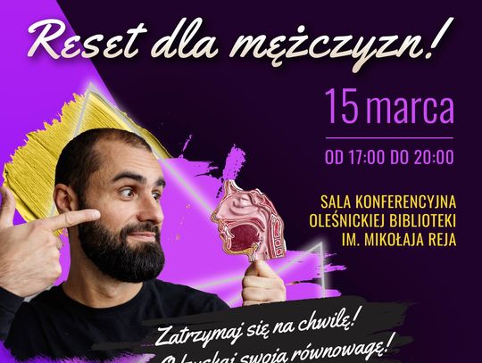 Nowość w Oleśnicy: „Reset dla mężczyzn” – warsztat oddechowy z okazji Dnia Mężczyzn