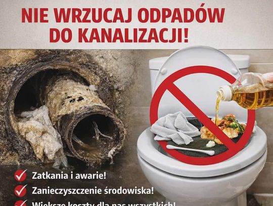 ZGK apeluje – nie wrzucajcie niczego do toalety oprócz papieru toaletowego! ZGK apeluje – nie wrzucajcie niczego do toalety oprócz papieru toaletowego!