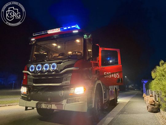 Nocna akcja strażaków w Twardogórze
