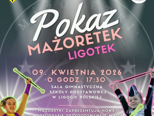 Pokaz Mażoretek Ligotki – wiosenna dawka pasji i tańca w Ligocie Polskie