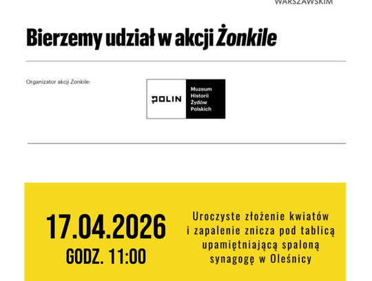 Oleśnica pamięta o historii – 83. rocznica powstania w getcie warszawskim