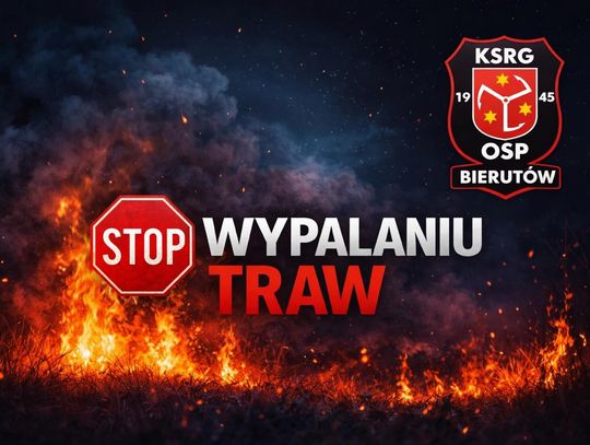 Pożar traw w Bierutowie! Ogień strawił 2 hektary nieużytków przy Widawie Pożar traw w Bierutowie! Ogień strawił 2 hektary nieużytków przy Widawie