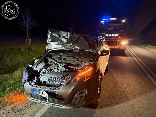 Wypadek w Moszycach! Strażacy i ratownicy na miejscu zdarzenia