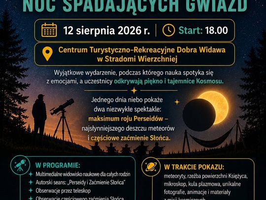 Dziś w Stradomi Wierzchniej noc pełna gwiazd! Perseidy, teleskopy i astrofotografia