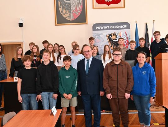 Lekcja wiedzy obywatelskiej z przewodniczącym Rady Powiatu