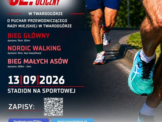 32. Bieg Uliczny w Twardogórze już 13 września! 5 km, 10 km, nordic walking i biegi dla dzieci