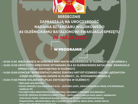 6 maja odbędzie się uroczystość nadania sztandaru wojskowego