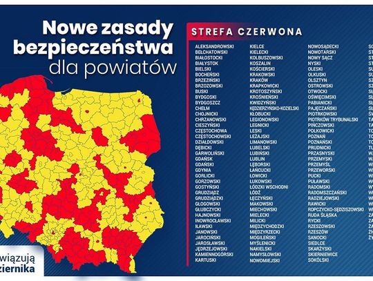 6 powiatów na Dolnym Śląsku w czerwonej strefie