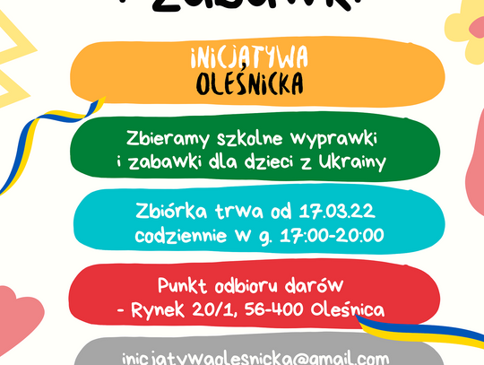 Akcja "Oleśnica Dzieciom z Ukrainy"