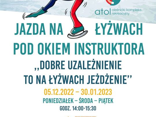 Atol Oleśnica zaprasza na bezpłatne zajęcia z jazdy na łyżwach
