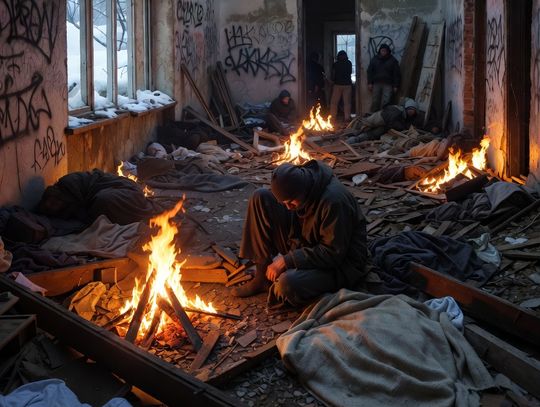 Bezdomni koczują w pustostanach PKP przy Kolejowej 2 w Oleśnicy – realne zagrożenie życia