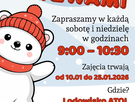 Bezpłatne zajęcia „Weekend z łyżwami” na lodowisku Atol w Oleśnicy