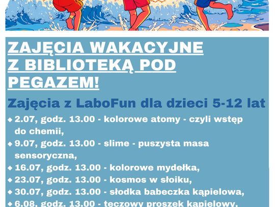 Wakacyjne zajęcia w Bibliotece "Pod Pegazem"