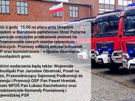 Bierutów: Nowe wozy dla OSP 
