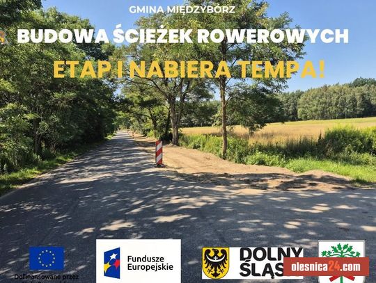 Budują ścieżki rowerowe w gminie Międzybórz