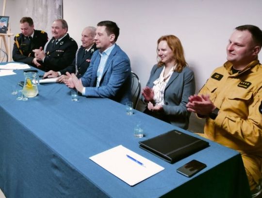 Burmistrz u strażaków w Wabienicach