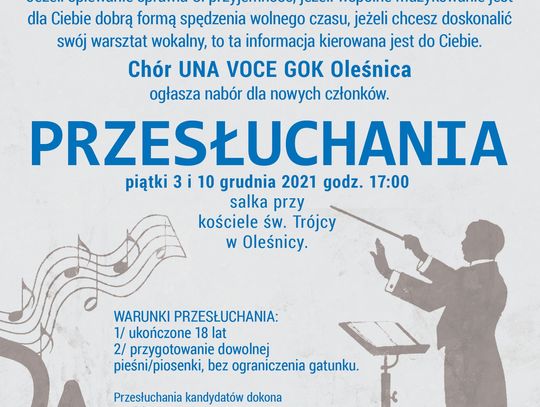 Chór Una Voce szuka nowych członków
