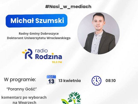 Co oznaczają wybory na Węgrzech dla Polski? Radny Michał Szumski gościem »Porannego Gościa« w Radiu Rodzina