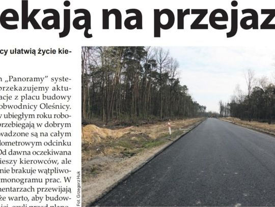 Czy drogowcy otworzą wcześniej fragment obwodnicy od Warszawskiej do Gęsiej Górki?
